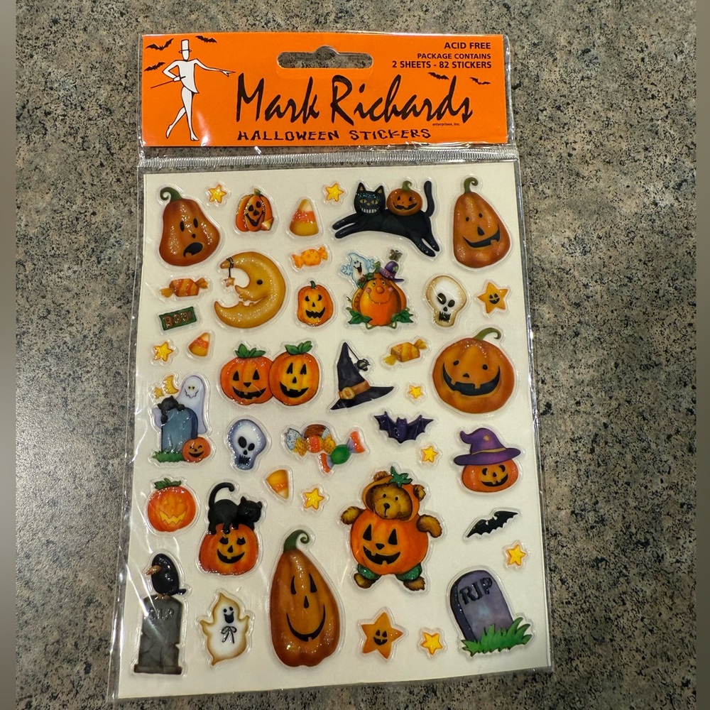 Vintage Mark Richards Halloween Stickers